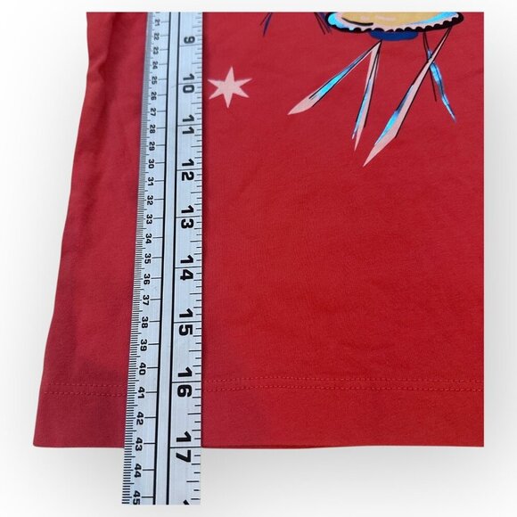 Hanna Andersson Space Themed Orange Cotton T-Shirt Short Sleeves Size Boy US 4 - Picture 7 of 13